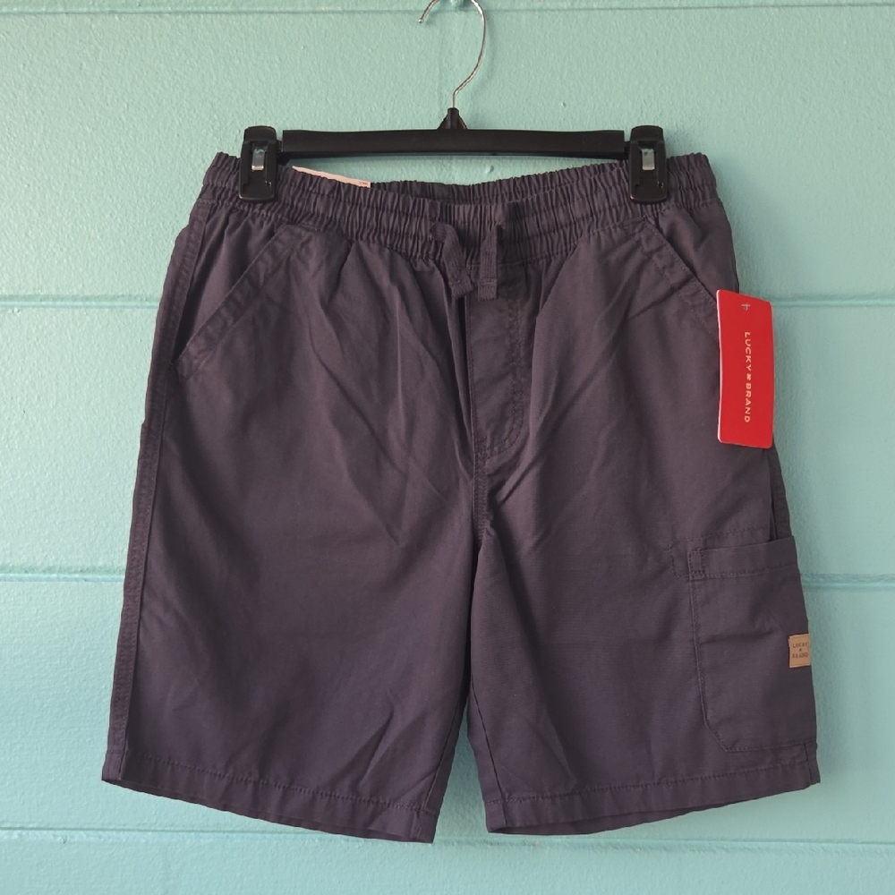 2/$15 NWT "Lucky Brand"  Cotton Cargo Shorts Boys Size M(10/12) or L (14/16)